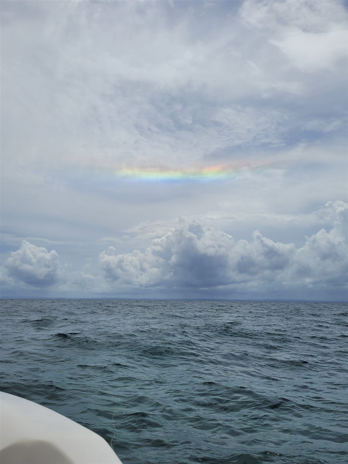 Cloud iridescence over the open sea